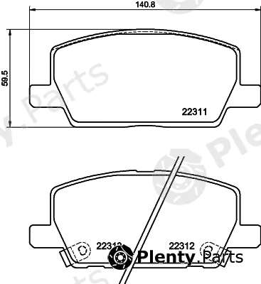 Mintex MDB84165 — Brake Pad Set, disc brake