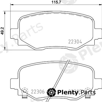 Mintex MDB3769 — Brake Pad Set, disc brake