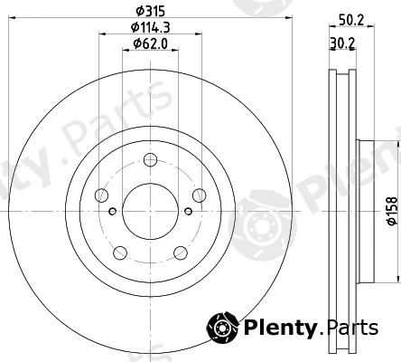 Mintex MDC2638 — Brake Disc