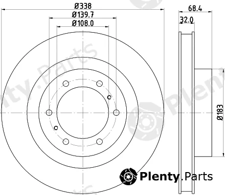 Mintex MDC2273 — Brake Disc