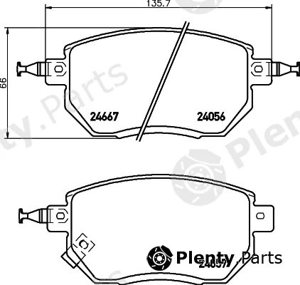 Mintex MDB2387 — Brake Pad Set, disc brake