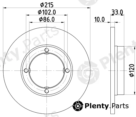 Mintex MDC713 — Brake Disc