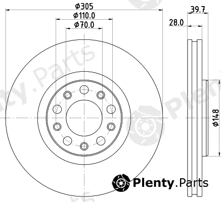 Mintex MDC2823C — Brake Disc