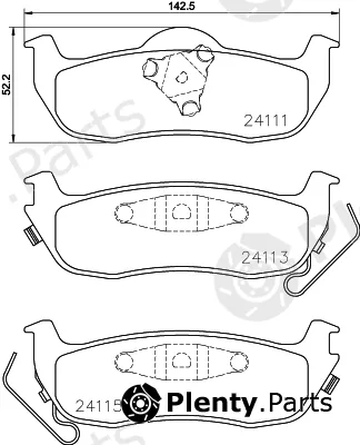 Mintex MDB3822 — Brake Pad Set, disc brake