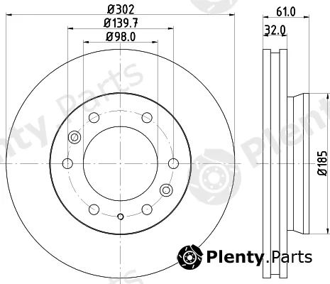 Mintex MDC2498 — Brake Disc