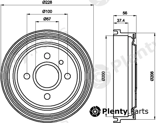 Mintex MBD013 — Brake Drum
