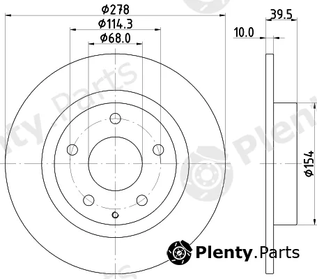 Mintex MDC82518C — Brake Disc