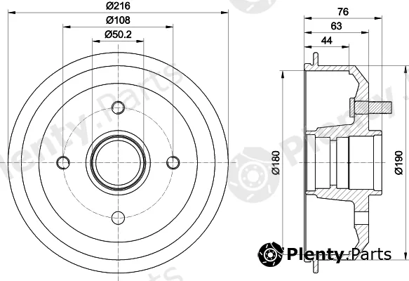 Mintex MBD008 — Brake Drum