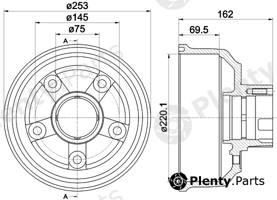 Mintex MBD350 — Brake Drum