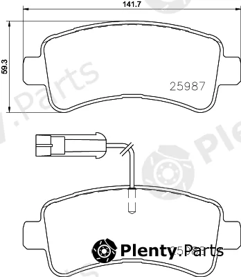 Mintex MDB3887 — Brake Pad Set, disc brake