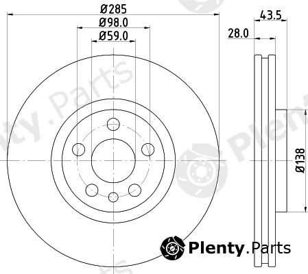 Mintex MDC1598 — Brake Disc