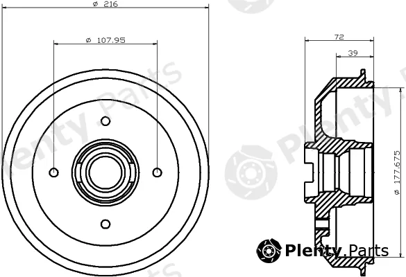 Mintex MBD004 — Brake Drum