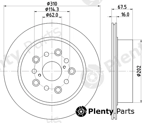 Mintex MDC2637 — Brake Disc
