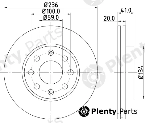 Mintex MDC82155C — Brake Disc