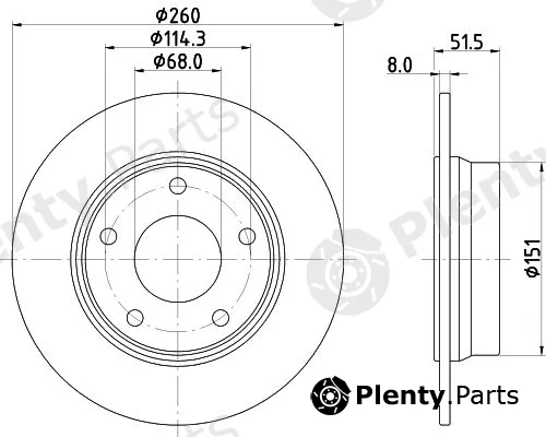 Mintex MDC3149C — Brake Disc