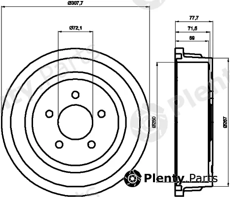 Mintex MBD185 — Brake Drum