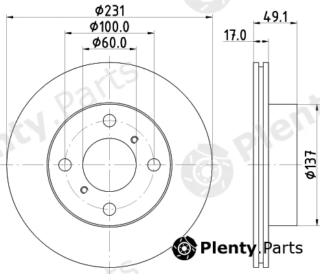 Mintex MDC81374C — Brake Disc