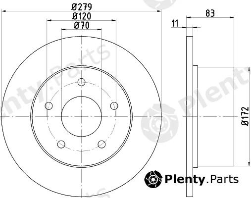 Mintex MDC2434 — Brake Disc