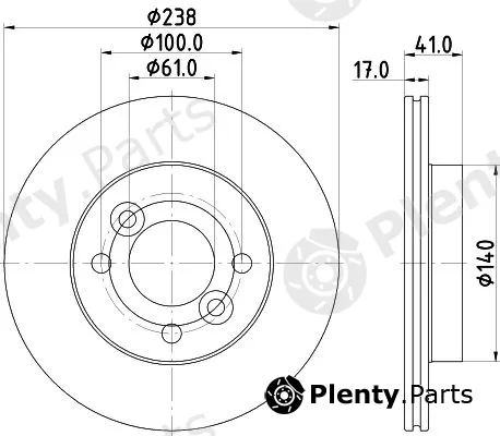 Mintex MDC3214C — Brake Disc