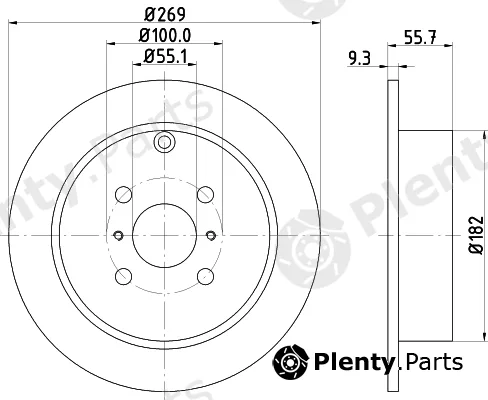 Mintex MDC1655 — Brake Disc
