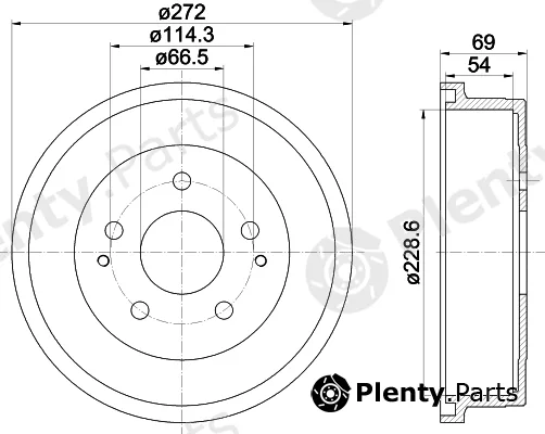 Mintex MBD322 — Brake Drum