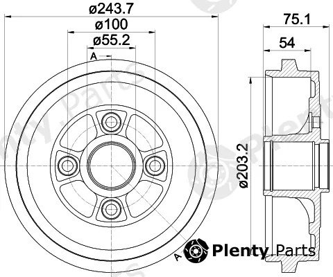 Mintex MBD386 — Brake Drum