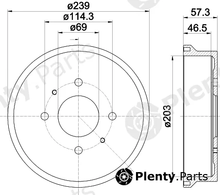 Mintex MBD395 — Brake Drum