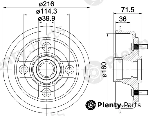 Mintex MBD274 — Brake Drum