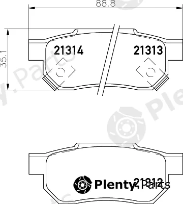 Mintex MDB1411 — Brake Pad Set, disc brake