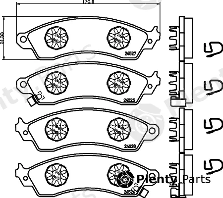 Mintex MDB1766 — Brake Pad Set, disc brake