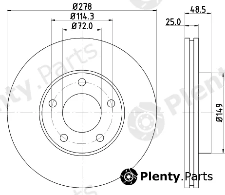 Mintex MDC81691C — Brake Disc