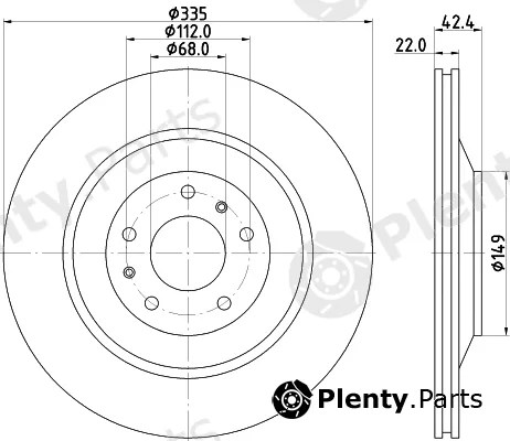 Mintex MDC1924 — Brake Disc