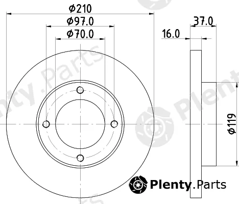 Mintex MDC1284 — Brake Disc