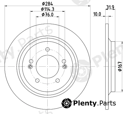 Mintex MDC2815C — Brake Disc