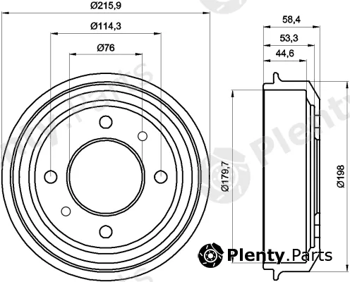 Mintex MBD275 — Brake Drum