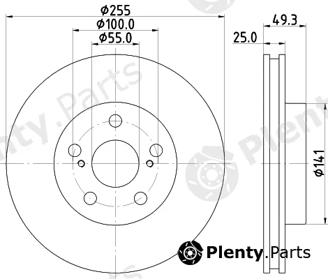 Mintex MDC2204 — Brake Disc