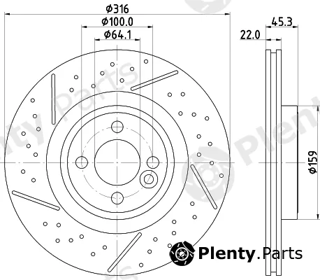 Mintex MDC2725 — Brake Disc
