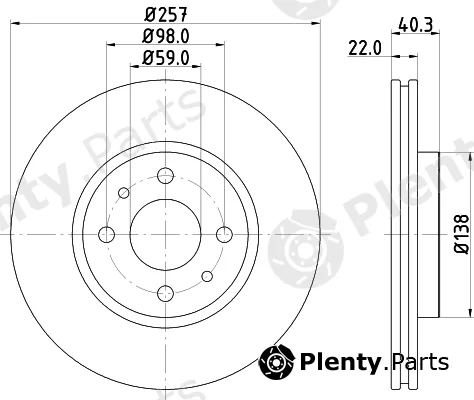 Mintex MDC1084C — Brake Disc