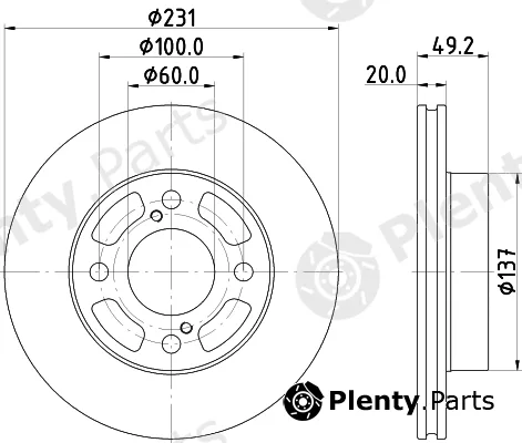 Mintex MDC2942C — Brake Disc