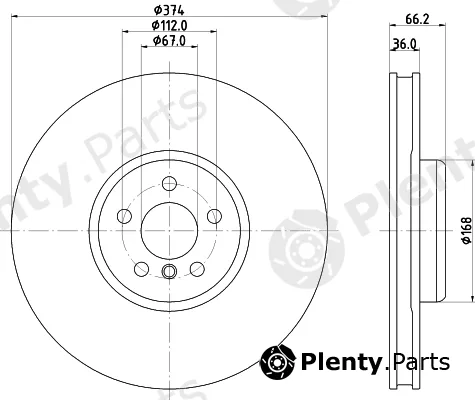 Mintex MDC83208LC — Brake Disc