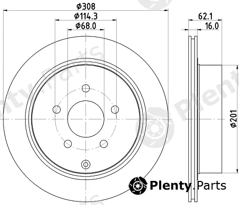 Mintex MDC1820 — Brake Disc