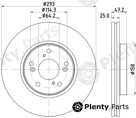 Mintex MDC83070C — Brake Disc