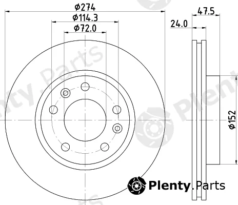 Mintex MDC1414 — Brake Disc