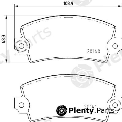 Mintex MDB2425 — Brake Pad Set, disc brake
