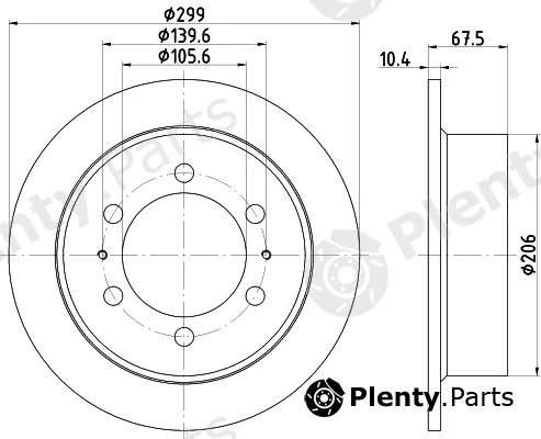 Mintex MDC1371 — Brake Disc