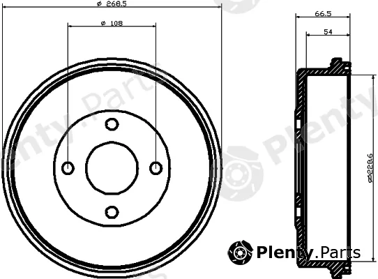 Mintex MBD021 — Brake Drum