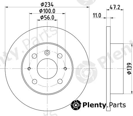Mintex MDC634 — Brake Disc