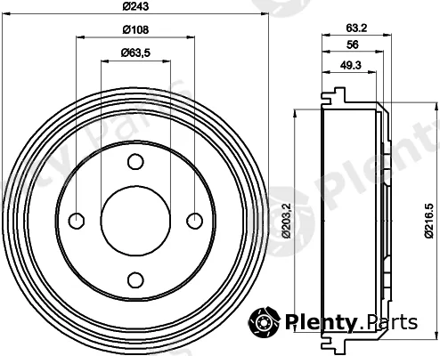 Mintex MBD022 — Brake Drum