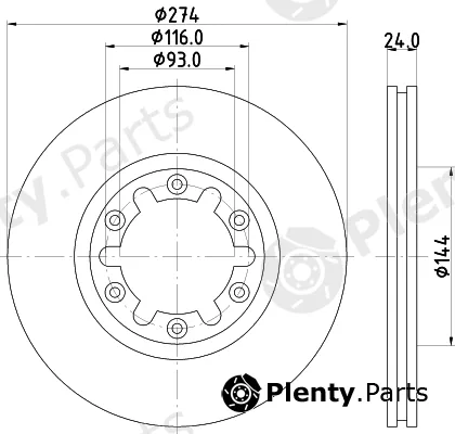 Mintex MDC1412 — Brake Disc
