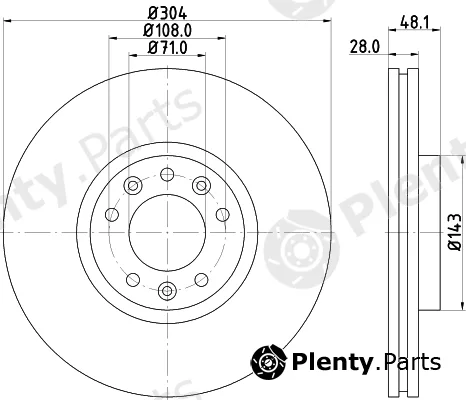 Mintex MDC82293C — Brake Disc